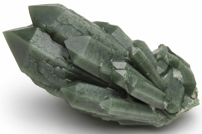 Green, Hedenbergite Included Quartz Cluster - Mongolia #231708